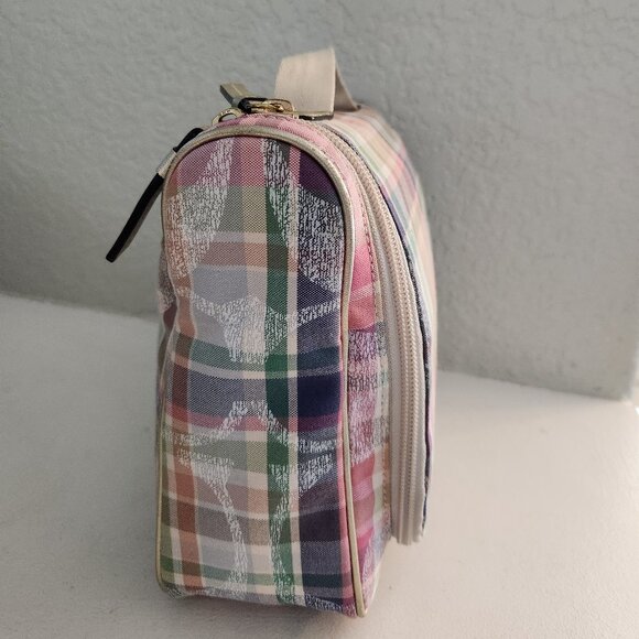 Like New Vintage Coach Poppy Daisy Madras Plaid Crossbody Bag ,Wallet Cosmetic - Picture 12 of 16